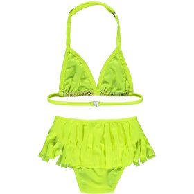 Civil Mintás neonsárga kislány bikini