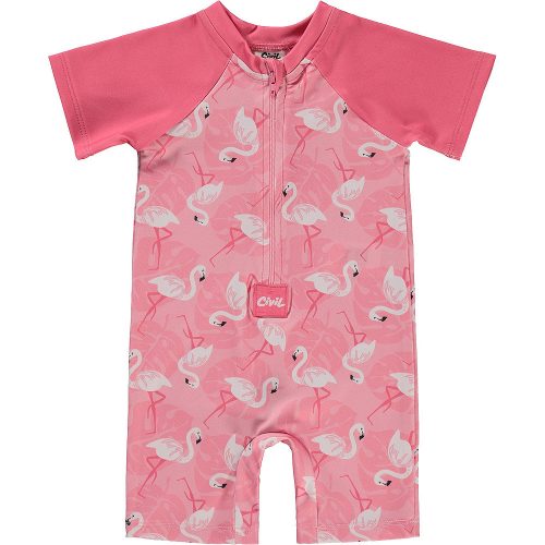 Civil Flamingós rózsaszín baba strandoverál