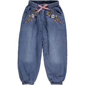 Civil Hímzett farmerkék kislány bélelt nadrág