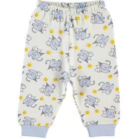 Civil Elefántos-kék nadrág baba szett