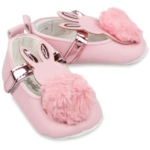 Civil Nyuszis rózsaszín baba cipő