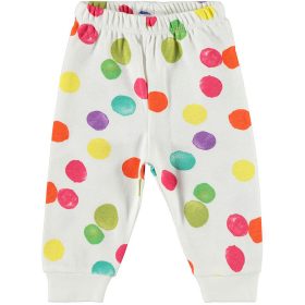 Civil Színespöttyös-ekrü nadrág baba szett