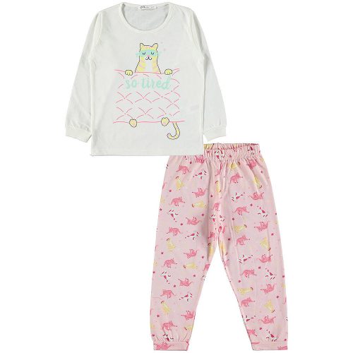 Civil Cicás ekrü-puncs kislány pizsama