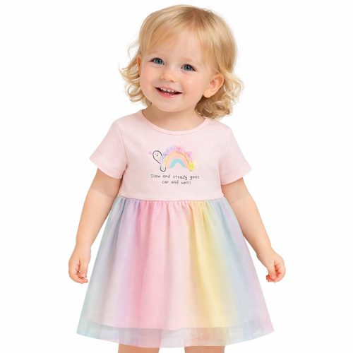 Civil Szivárványos barack baba tüllruha