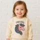 Civil Unikornis bézs kislány vastag belül bolyhos pulóver