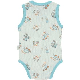 Civil Autós-kékpöttyös baba body