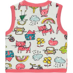 Civil Mintás korallszélű baba mellény