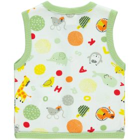 Civil Állatos zöldszélű baba mellény