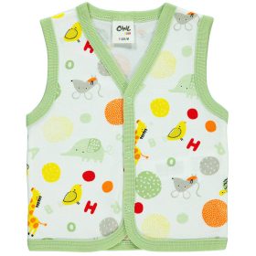 Civil Állatos zöldszélű baba mellény