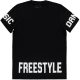 Civil Freestyle fekete fiú póló