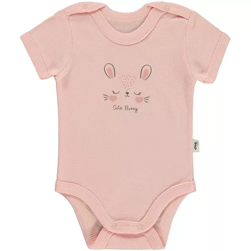 Civil Nyuszis rózsaszín baba body