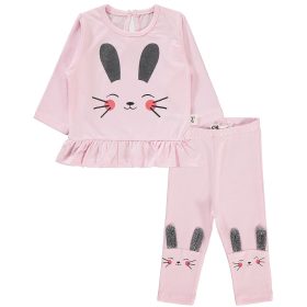 Civil Nyuszis rózsaszín baba szett