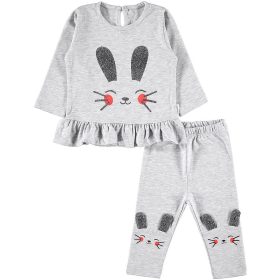 Civil Nyuszis szürke baba szett