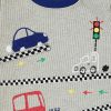Civil Autós szürke baba pulóver
