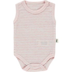Civil Csíkos rózsaszín baba body