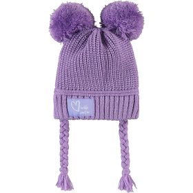 Civil Lila pomponos kötött baba sapka