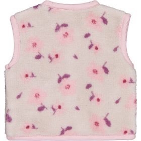 Civil Virágos bézs vastag polár baba mellény