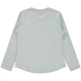 Civil Strasszfeliratos szürke kislány felső