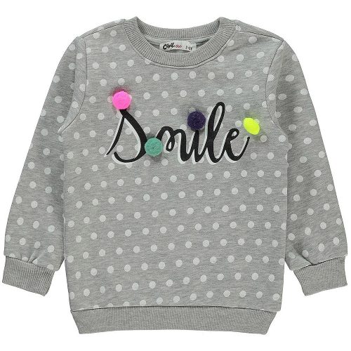 Civil Smile szürke kislány pulóver