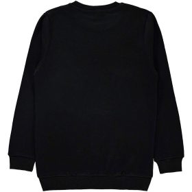 Civil Feliratos fekete kisfiú pulóver