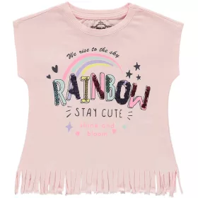Civil Szivárványos rózsaszín kislány felső