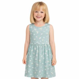 Civil Virágos zöld kislány ruha