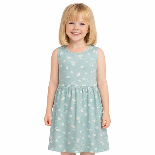 Civil Virágos zöld lány ruha