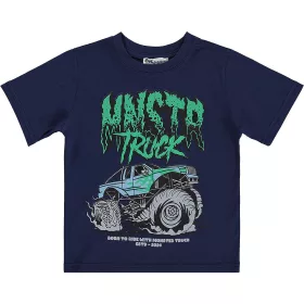 Civil Monster truck sötétkék kisfiú póló