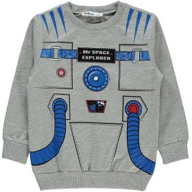 Civil Asztronautás szürke kisfiú pulóver