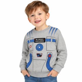 Civil Asztronautás szürke kisfiú pulóver