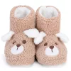 Civil Kutyás barna kisfiú mamusz/házicipő