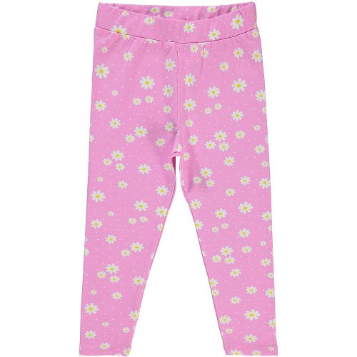 Civil Virágos rózsaszín kislány leggings