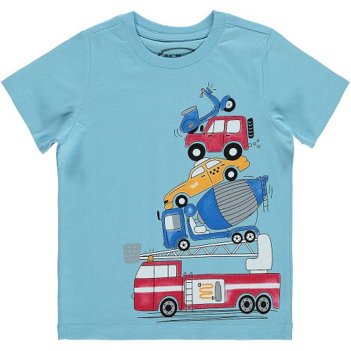 Civil Járműves kék kisfiú póló