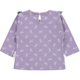 Civil Virágos lila baba bordázott felső