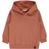 Civil Terrakotta kapucnis kisfiú pulóver