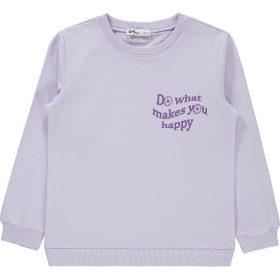 Civil Feliratos lila lány pulóver