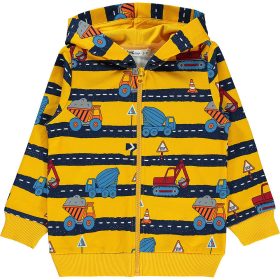 Civil Munkagépes sárga cipzáras kisfiú melegítőfelső