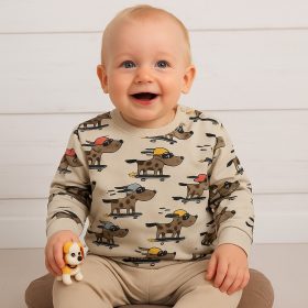 Civil Kutyás bézs baba felső