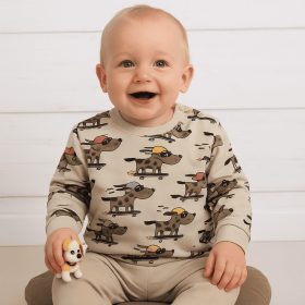 Civil Kutyás bézs baba felső