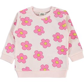 Civil Virágos rózsaszín baba vékony pulóver