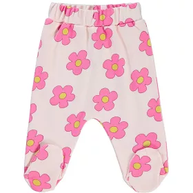 Civil Virágos rózsaszín baba lábfejes nadrág