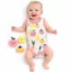 Civil Rózsaszínszélű gyümölcsös baba body