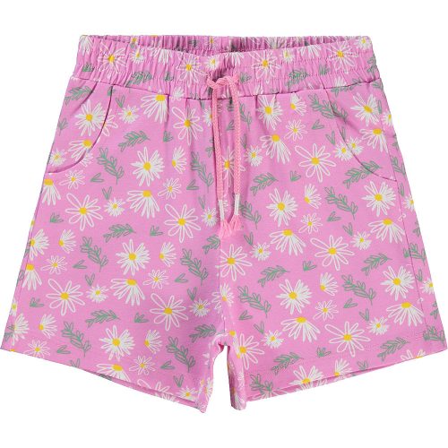 Civil Virágos rózsaszín lány short