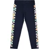 Civil Virágos sötétkék lány leggings