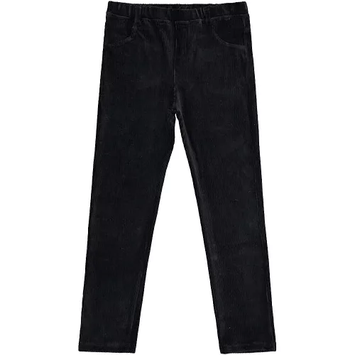 Civil Fekete kordbársony tini leggings 