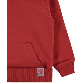 Civil Tégla kenguruzsebes kisfiú pulóver