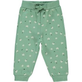 Civil Virágos zöld baba belül puha bolyhos nadrág