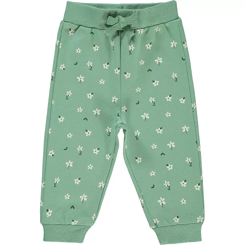 Civil Virágos zöld baba belül puha bolyhos nadrág