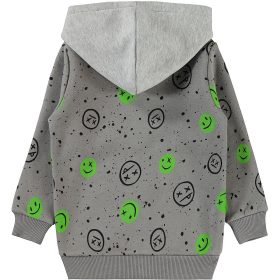 Civil Mintás grafit kisfiú belül bolyhos melegítőfelső