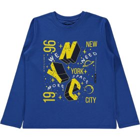 Civil Feliratos kék kamasz felső